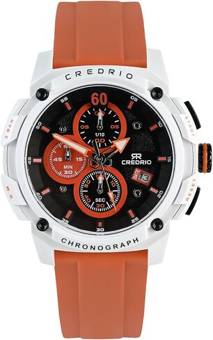 Men's Fashion Watch Silicon Band Business Quartz Watches Luxury Waterproof Luminous Analog Display with Date Chronograph Multifunctional Watch in Saudi Arabia