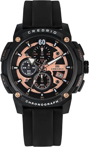 ساعة عصرية للرجال بسوار من السيليكون ساعات كوارتز للأعمال فاخرة مقاومة للماء شاشة تناظرية مضيئة مع التاريخ كرونوغراف ساعة متعددة الوظائف in Kuwait