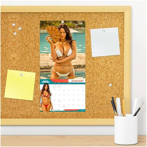 تقويم صغير لعام 2026 من Sports Illustrated - حزمة تقويم حائط فاخرة للنساء مقاس 7x7 بوصة مع أكثر من 100 ملصق تذكير | هدايا Pinup واللوازم المكتبية in Kuwait