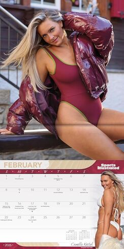 تقويم صغير لعام 2026 من Sports Illustrated - حزمة تقويم حائط فاخرة للنساء مقاس 7x7 بوصة مع أكثر من 100 ملصق تذكير | هدايا Pinup واللوازم المكتبية in Kuwait