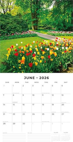 تقويم الحائط الشهري للحدائق الهادئة 2026 من ريد روبن | 12 بوصة × 24 بوصة مفتوح | ورق سميك وقوي ممتاز | تقويم قابل للتعليق لمدة 12 شهرًا | ملاحظات مسطرة ومنطقة المهام | صور حية | خالية من البلاستيك in Saudi Arabia