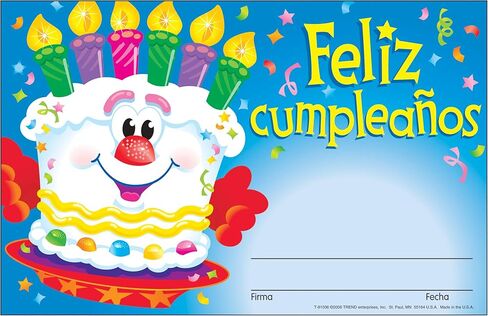 Feliz cumpleaños (Spanish) Recognition Awards in Saudi Arabia