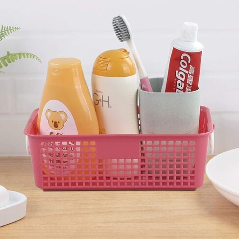 6 Packs Colorful Small Plastic Rectangle Storage Baskets, Kitchen Classroom Office Bedroom Baskets in Kuwait