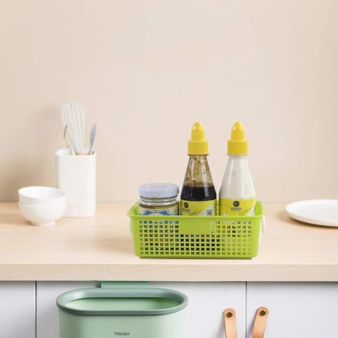 6 Packs Colorful Small Plastic Rectangle Storage Baskets, Kitchen Classroom Office Bedroom Baskets in Kuwait