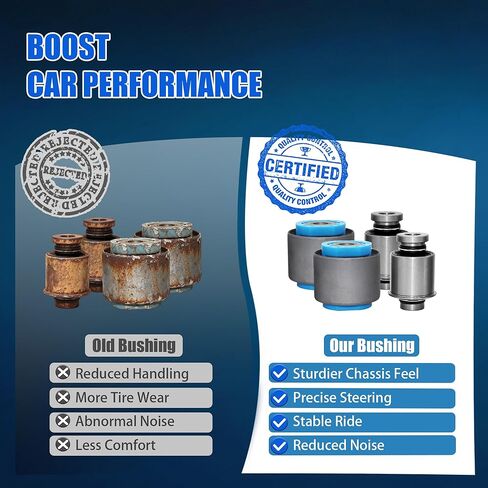 4PCS Rear Axle Suspension Bushing Kit Compatible with Ford Fusion Taurus Mondeo MK5 Edge Mustang 2013-2020, Replaces# FR3C3C270AA F2GZ-5A638 F2GC5K653AXB in Kuwait