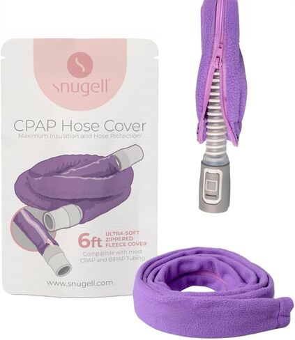 CPAP Hose Cover by Snugell - 6ft Tubing Wrap - Compatible with ResMed, Fisher & Paykel and Other Tubes - Ultra Soft Zippered Fleece Cover, Insulation & Protection for CPAP Tubing (Purple) in Kuwait