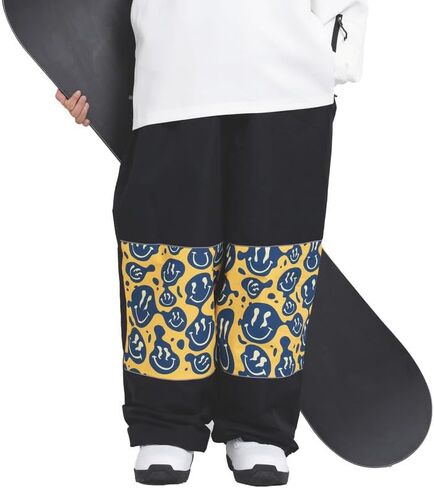 Snowshred Men's Baggy Cargo Ski Pants Waterproof Casual with Knee Reflective Graphic Panel Winter Outdoor Sport in Saudi Arabia