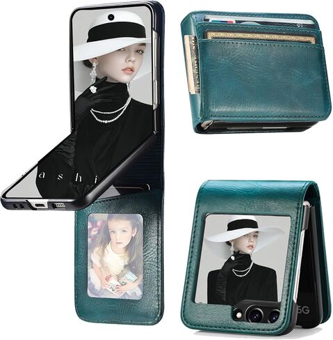 CCSamll for Samsung Galaxy Z Flip 4 Wallet Case Card Holder DK Black in Saudi Arabia