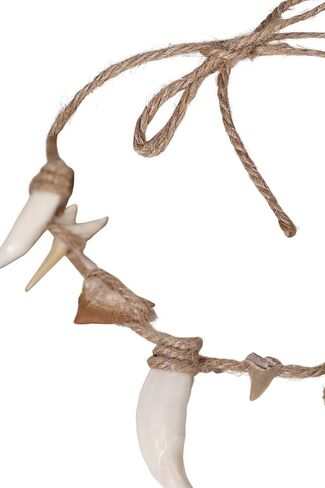 ماوي تأثيري حلي الدعائم حجر الحيوان العظام الأسنان قلادة ماوي ملابس الهالوين البدائية رجل الملحقات in Kuwait