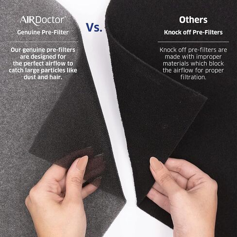 AIRDOCTOR AD3000 / AD3500 يناسب كلا الطرازين، فلاتر مسبقة رقيقة بديلة أصلية تلتقط الملوثات الأكبر مثل الغبار وشعر الحيوانات (عبوة من 3 قطع) | صنع بواسطة طبيب الهواء in Saudi Arabia