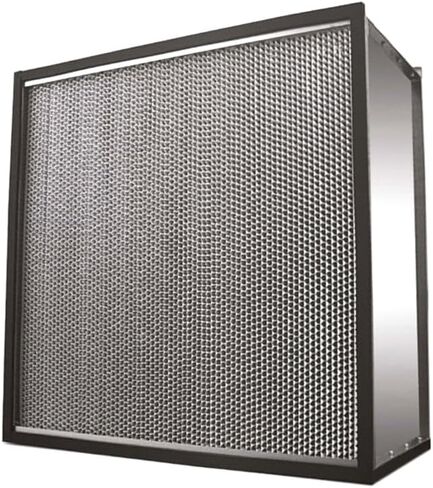 HEPA Standard Capcity FILTER Actual Size: 11 3/8 x 23 3/8 x 11.5, Filter Classification (EN 1822): E12 / 99.97%, Frame Design: GI DTF - Neoprene Gasket on the Downstream Side - (Pack of 2) in Saudi Arabia
