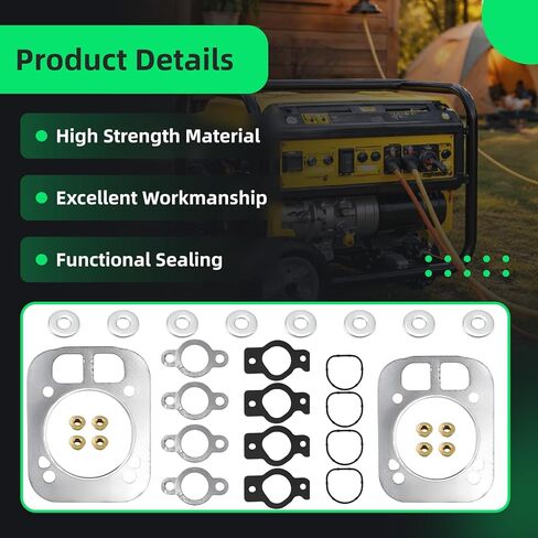 Cylinder Head Gasket Kit for Kohler 24-841-04-S,24-041-16,24-041-32,24-041-37-S,24-841-03-S,Fit for Kohler Engines CH25, CH26,CH730, CH740, CH742, CH750 CV25, CV26, CV724, CV730, CV732 (2-Pack) in Kuwait