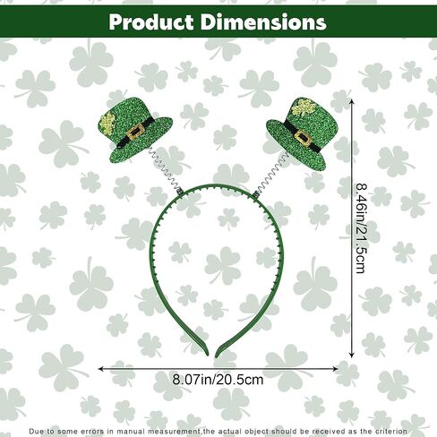 St Patricks Day Headband, 2-Pack St Patricks Day Accessories Headband for Women, Green Shamrock Headbands, St Patrick's Irish Headbands(Green-B, One Size) in Kuwait