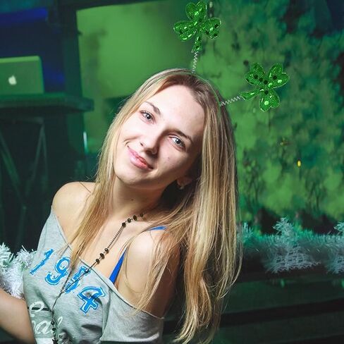 St Patricks Day Headband, 2-Pack St Patricks Day Accessories Headband for Women, Green Shamrock Headbands, St Patrick's Irish Headbands(Green-B, One Size) in Kuwait