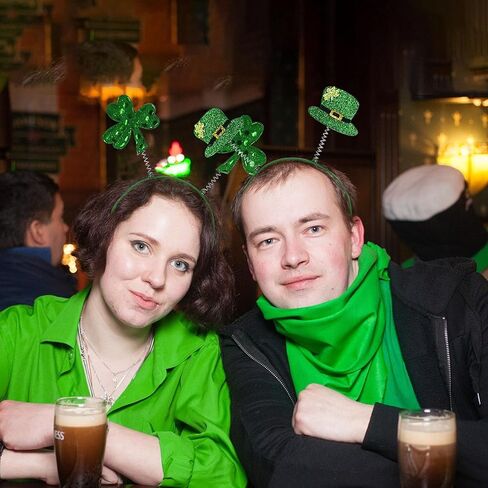 St Patricks Day Headband, 2-Pack St Patricks Day Accessories Headband for Women, Green Shamrock Headbands, St Patrick's Irish Headbands(Green-B, One Size) in Kuwait