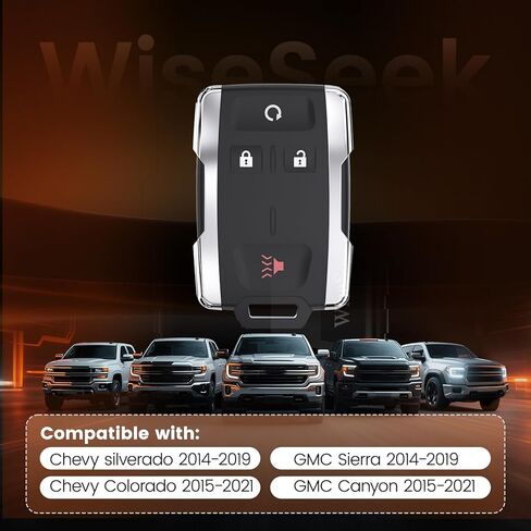 استبدال مفتاح Fob: بدء التشغيل عن بعد بدون مفتاح 315 ميجاهرتز متوافق مع 2015-2021 سيلفرادو 1500 سييرا كانيون كولورادو جي إم سي/تشيفي FCCID M3N32337100، مجموعتان in Kuwait