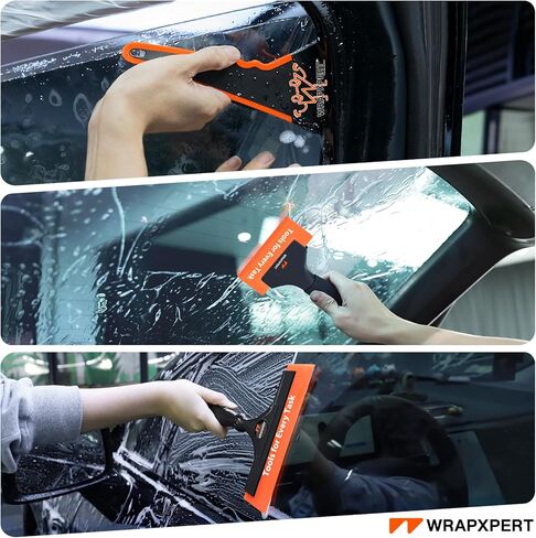 WRAPXPERT Window Tint Tools Kit, 3-Step Professional Window Tint Squeegee Set for Windshield & Rear Glass Tinting, Squeegee for Car Window Film Installation, Fast Water Removal and Bubble-Free Finish in Kuwait