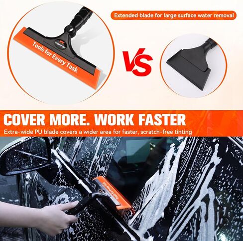 WRAPXPERT Window Tint Tools Kit, 3-Step Professional Window Tint Squeegee Set for Windshield & Rear Glass Tinting, Squeegee for Car Window Film Installation, Fast Water Removal and Bubble-Free Finish in Kuwait