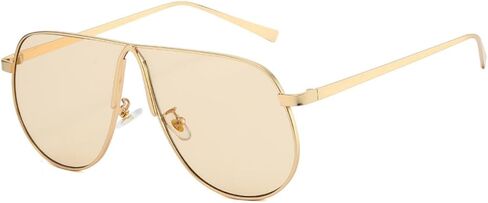 Oversized Aviator Sunglasses for Women Men 70s Gold Metal Frame Square Aviator Sun Glasses Big Shades in Saudi Arabia