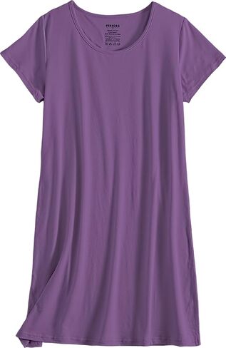PNAEONG 3 Pack Nightgowns for Women Short Sleeve Nightshirt Casual Sleepshirt Soft Sleepwear Flora print Pajamas Dress in Saudi Arabia