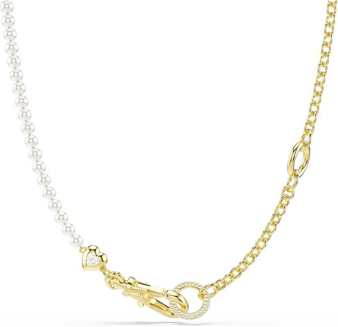 Swarovski Idyllia necklace, Crystal pearl, White, Gold-tone plated in Saudi Arabia