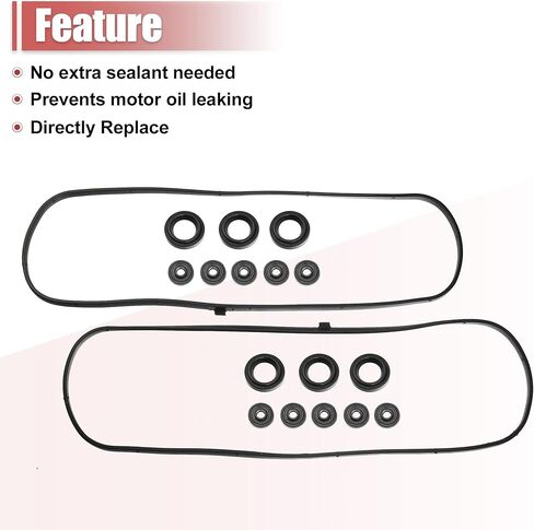 X AUTOHAUX Engine Valve Cover Gaskets Seals Set for Honda Accord Odyssey Pilot 12030-P8A-A00 in Saudi Arabia