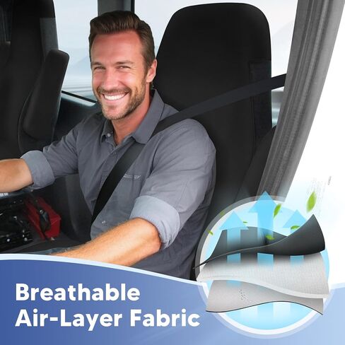 Mixsuper Semi Truck Seat Covers for Freightliner Cascadia 125 116 125, 2022-2026 Cascadia Seat Covers Full 6-Piece Set with Armrest Cover and Integrated Headrest, Silicone Bottom Cascadia Accessories in Saudi Arabia