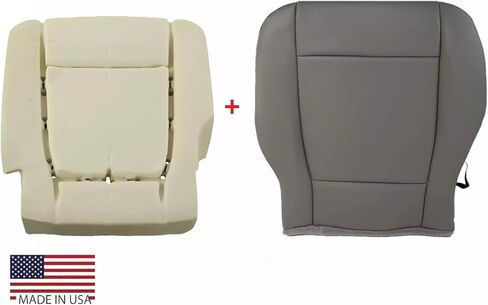 Auto Seat Replacement, Compatible with 2017-2020 Ford F250 F350 F450 XL Vinyl Work Truck Gray Driver Bottom Seat Cover and Cushion Foam (Already Installed) in Saudi Arabia