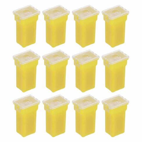 MECCANIXITY 12 Pcs Tall Profile Car Fuses,32V DC 30A Box Shaped Cartridge Fuse Automotive for Pickup Trucks,Cars,Rvs,Boats in Saudi Arabia