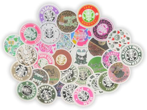 قطع بطاقات كوفي كوين بوجي فريشي | 32pk 2.5 "جولات ستار فرابيه لاتيه باكز الأخضر حورية البحر إدراج معطر السيارة أكياس التعبئة والتغليف تعليمات الرعاية يموت قطع in Kuwait