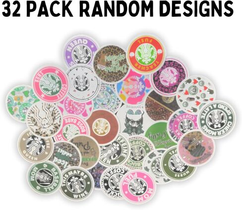 قطع بطاقات كوفي كوين بوجي فريشي | 32pk 2.5 "جولات ستار فرابيه لاتيه باكز الأخضر حورية البحر إدراج معطر السيارة أكياس التعبئة والتغليف تعليمات الرعاية يموت قطع in Kuwait