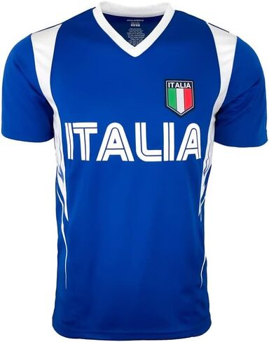 Icon Sports Boy's Italy Soccer Training Jersey, Youth Sizes, Italia Short Sleeve Shirt in Saudi Arabia