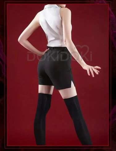 KIRA KIRA Anime Cosplay Costume with Choker Doki-SR Sleeveless Shirt Black Pants School Uniform Halloween Costume in Saudi Arabia