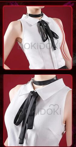 KIRA KIRA Anime Cosplay Costume with Choker Doki-SR Sleeveless Shirt Black Pants School Uniform Halloween Costume in Saudi Arabia