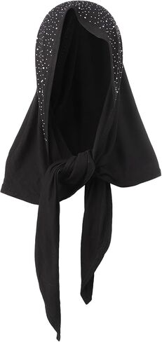 IPENNY Rhinestone Hijab for Women - Soft Stretch Muslim Headscarf with Sparkle, Lightweight Fashion Scarf for Daily Wedding in Saudi Arabia