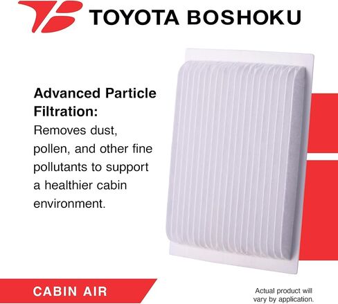 فلتر هواء المقصورة Toyota Boshoku (TB)، تم تصميمه كبديل مباشر لـ 87139-52020 يناسب 2009-2019 Toyota Corolla 1.8L GAS؛ 2009-2018 RAV4 2.5L غاز; 2010-2017 كامري 2.5 لتر غاز in Kuwait