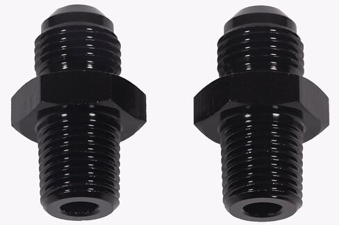 6AN ذكر مضيئة إلى 1/4 "Npt، حجم الخيط 6AN هو 9/16-18 Unf، محول تركيب الأنابيب يعمل على نطاق واسع في أنظمة الوقود، وأنظمة التبريد، وأنظمة التوجيه المعزز، وما إلى ذلك قطعتين من الألومنيوم الأسود المستقيم. in Kuwait