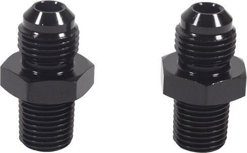 6AN ذكر مضيئة إلى 1/4 "Npt، حجم الخيط 6AN هو 9/16-18 Unf، محول تركيب الأنابيب يعمل على نطاق واسع في أنظمة الوقود، وأنظمة التبريد، وأنظمة التوجيه المعزز، وما إلى ذلك قطعتين من الألومنيوم الأسود المستقيم. in Kuwait
