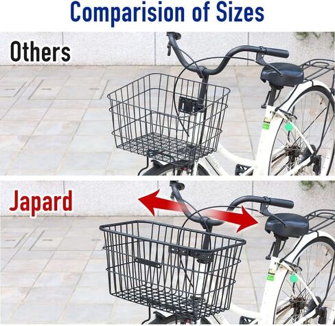 Bicycle Basket for Adult Bikes Dogs, Extra Wide 20 inch Front Handlebar Wide Metal Heavy Duty 10 inch Deep Larage Capacity Fixed Base Black in Kuwait