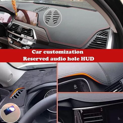 SPANN Leather Car Dashmat Dashboard Cover Pad Dash Mat Carpet,Fit for Audi Q4 E-TRON Etron 2022 2023 2024 Electric EV Accessories in Kuwait