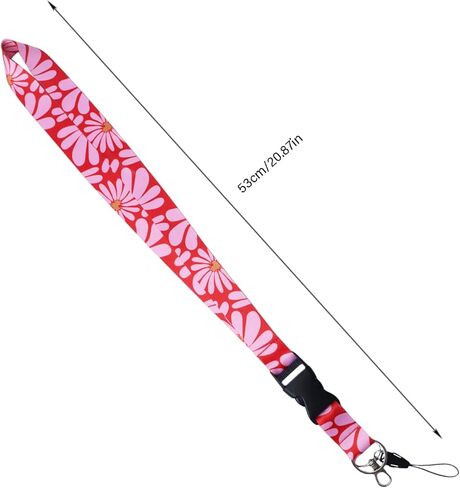 Breakaway Pink Daisy Teacher Lanyard for Keys Keychain,with Quick Release Buckle and Metal Keyring,Cute Neck Polyester Cell Phone Strap,Great Gift for Women,Teachers,Students,Staff in Saudi Arabia