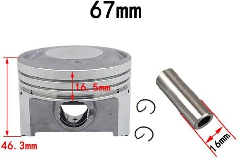 حشية حلقة المكبس 67 مم 1.6 مم متوافقة مع قطع غيار السيارات والدراجات النارية CG250 CG 250CC 250 المياه المبردة ATV رباعية الترابية للجزء رقم 8K1927225B in Saudi Arabia