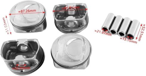 4-Piece Piston and Ring Set Compatible with 2011-2013 Sonata and Optima 2.4L G4KJ Engine – Replaces 23510-2G500, 23510-2GGA0, 23510-2G540 in Saudi Arabia