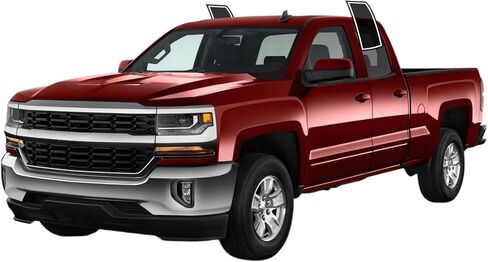 Precut Windows Tint Film Back Cars Sun Blocking Protection Privacy Anti Shatter Glass 2 Ply Computer Cut Any Tint Shade for Chevrolet Silverado 1500 Extended 2014-2018 in Kuwait