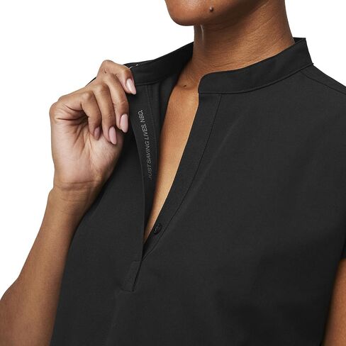 FIGS Rafaela Oversized Scrub Top for Women — Black, M in Kuwait