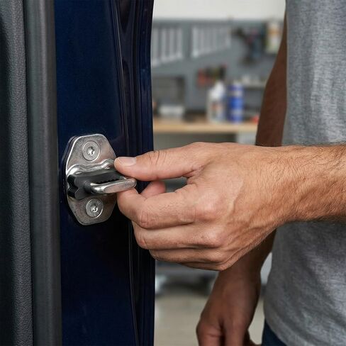 12Pcs Car Door Latch Cover, Silicone Car Door Lock Protective Cover, Non-Slip Car Door Shock Absorber Pads for Noise Reduction, Anti Collision in Kuwait