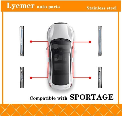 واقي عتبة الباب لكيا سبورتاج 2026، أغطية لوحات الإكسسوارات، لوحات الركل الداخلية للسيارات، واقي الكسوة in Kuwait