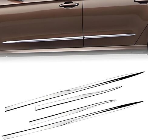 4Pcs Door Side Trim for VW Tiguan 2016-2025, Car Door Edge Guards Auto Side Door Protector Decorative Protection Strip Body Side Molding Trim,Black in Kuwait