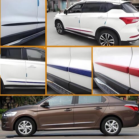 4 قطع حواف جانبية للباب لسيارة VW Tiguan 2016-2025، واقيات حافة باب السيارة وواقي الباب الجانبي وشريط حماية تزييني وحواف جانبية للجسم، أسود in Kuwait