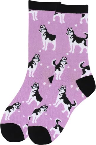 Forest & Twelfth Women’s Crew Cut Socks, Animal Themes, Fun and Unique Graphic Socks, One Size Fits Most in Saudi Arabia